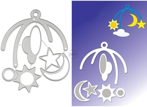 Patchwork Moon Cloud Star Hanging Basket Metal Cutting Dies for Card Making