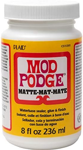 Mod Podge Matte Sealer, Glue & Finish: All-in-One Craft Solution- Quick Dry, Easy Clean, for Wood, Paper, Fabric & More. Non-Toxic - Craft with Confidence, Made in USA, 8 oz., Pack of 1