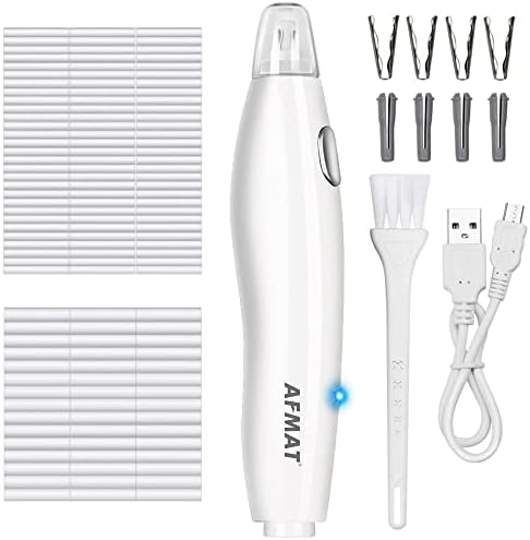 AFMAT Electric Eraser for Artists, 140 Eraser Refills, Rechargeable Electric Erasers for Drawing, Artist Erasers for Drafting, Painting, Sketching, Architectural Plans, Detailer Tool EE03(White)