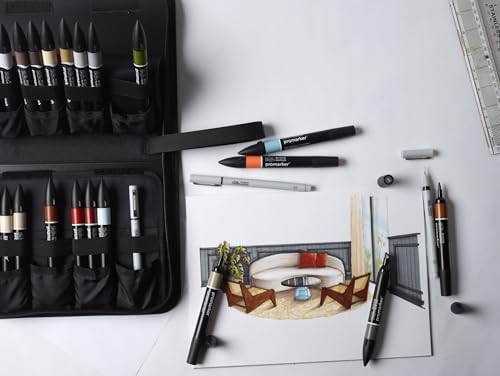 Winsor & Newton ProMarker Set, 25+1pcs. Wallet, Interiors