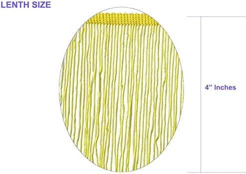 10 Yards of 4" Long Chainette Fringe Thread Yarn Tassel Trim Braid Fringe for Crafts Sewing and Decor-Lemon Yellow