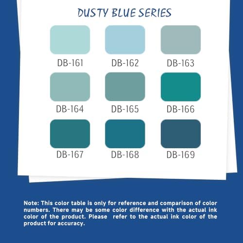 languo Acrylic Paint Markers, 9 Colors Dusty Blue Series, Soft Brush Tip