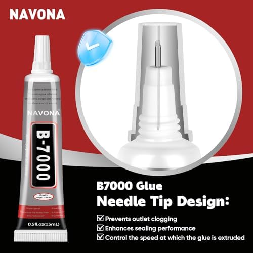 50 PCS 15ml B7000 Rhinestone Glue Clear, Bedazzling Glue for Craft, Jewelry | Multipurpose Fluid High Viscosity Glues for Rhinestone Craft Shoe Jewelry Making DIY Craft Makeup Metal