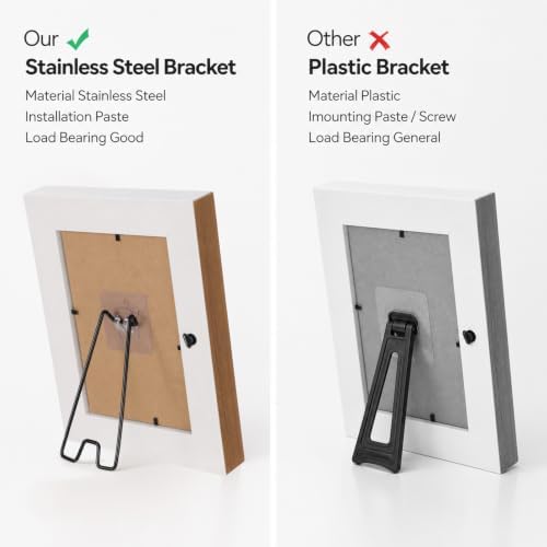 Xthrotsenk 4 Pcs Picture Frame Stand, Stainless Steel Picture Frame Stand