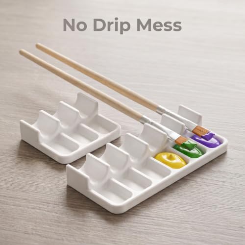 6 Slots Paint Brush Holder Watercolor Acrylic Painting Supplies