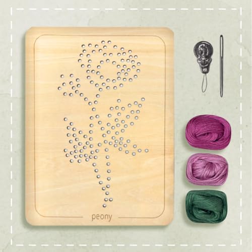 Wooden Flower Lacing Embroidery Kits for Beginners, Set of 5 Learn-to-Stitch Craft Boards, Sewing & Embroidery Art Kits for Kids Ages 8+, DIY Craft Projects, Educational Gifts, Party Favors (Spring)