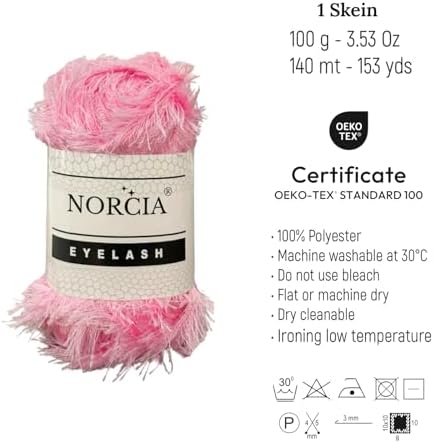 Eyelash Yarn Fun Fur Yarn(3 * 100g-3.5oz) (3 * 153yds-140mt) Fuzzy Premium Soft Crochet DIY Hand Knitting 100% Polyester