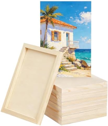 10 Pack 4x6 Inch Unfinished Wood Panel Boards for DIY Painting Art Crafts