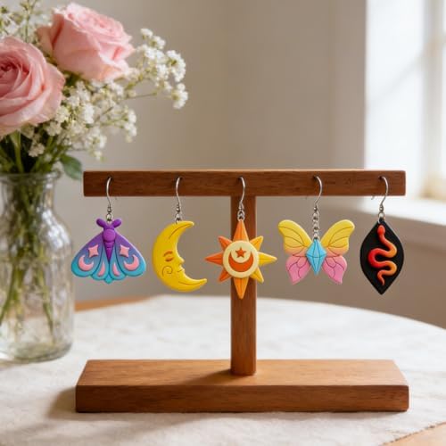 ORIGACH 15 Pcs Mystic Divination Theme Polymer Clay Cutters Set Sun Moon Star Butterfly Shape Earring Clay Cutter DIY Craft Supplies for Earring and Jewelry Making