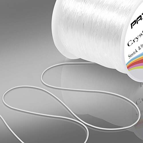 Paxcoo 0.8mm Elastic String, Stretchy Bracelet String Crystal String Bead Cord for Bracelet, Beading and Jewelry Making (120 m)