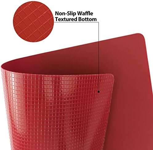 WK Plastic Flexible Cutting Boards for Kitchen Set of 4, Colored Cutting Board Mats with Food Icons, Non-Slip Cutting Mats, BPA Free, Dishwasher Safe