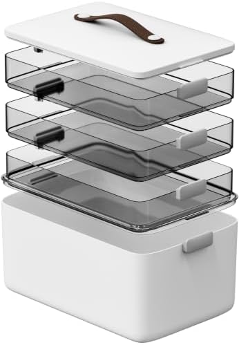 Spreezy 4-Tier Medicine Cabinet Organizer for First Aid, Craft, Art, Sewing
