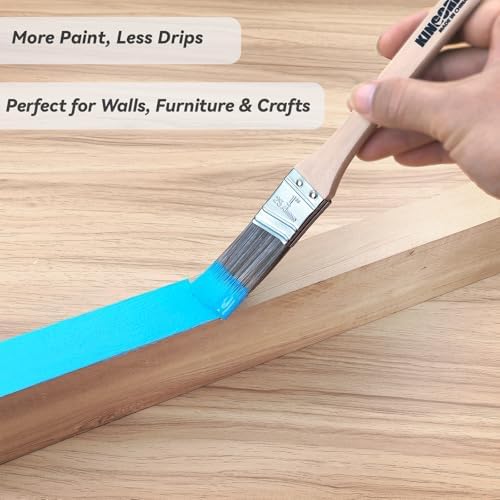 King Origin 6 PCS Paint Brushes, 1 Inch Angled Paint Brush