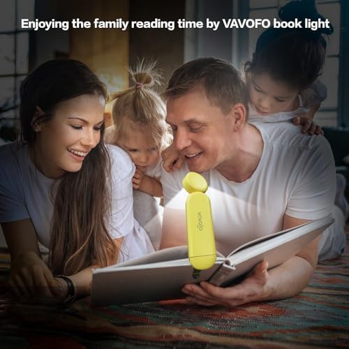 VAVOFO USB Rechargeable Book Light, Bookmark Clip on LED Reading Light