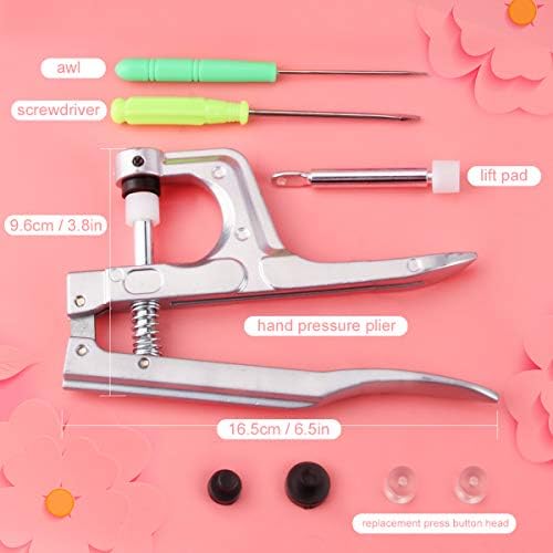 Cenoz Plastic Snaps for Fabric with Pliers Tool, 460 Sets 24 Colors