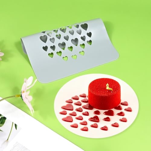 2pcs/lot Lace Embossing Silicone Mold Hollow Out Heart-Shaped