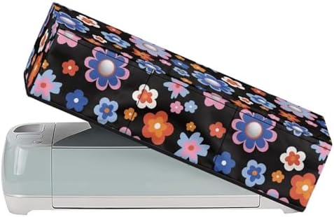 Binienty Black Hippie Flower Die-Cute Maker Covers Protective Dust Cover Compatible with Cricut Maker 3, Cricut Explore, Cricut Air 2, Cutting Machines Accessories