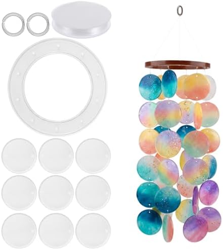 Wind Chimes Resin Molds, DIY Wind Chime Silicone Mold Kit Resin Casting Mold for Home Yard Garden DIY Craft Gift Decoration Supplies