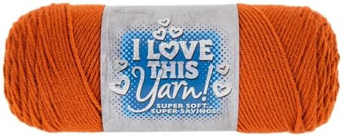 Hobby Lobby I Love This Yarn 100% Acrylic, 154 Burnt Pumpkin, Set of 2