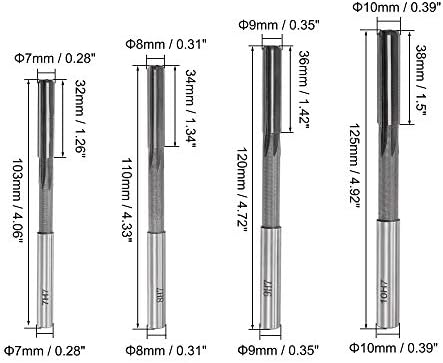 uxcell Chucking Reamer Set Lathe Machine Reamer Straight Flute Milling Cutter High Speed Steel H7 Tolerance (2mm 3mm 4mm 5mm 6mm 7mm 8mm 9mm 10mm) 9pcs