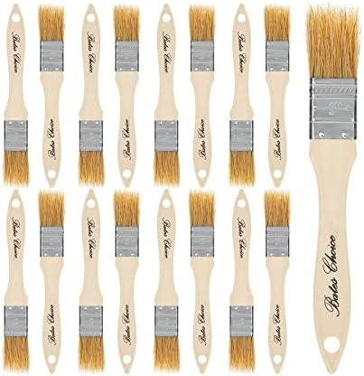 Bates- Chip Paint Brushes, 1 Inch, 16 Pack Natural Bristle Brushes