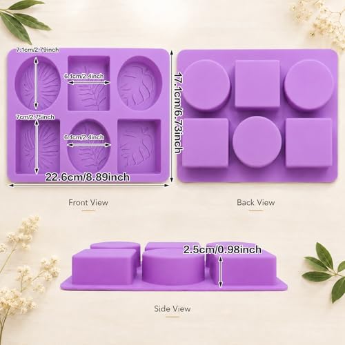 2 Pack Tropical Leaf Silicone Soap Mold Tropical Leaf Embossed Soap Making Mold Monstera Silicone Mold Palm Leafs Mold Handmade Soap Mold for Soap Candle Lotion Bath Bombs Resin Cake Chocolate Candy