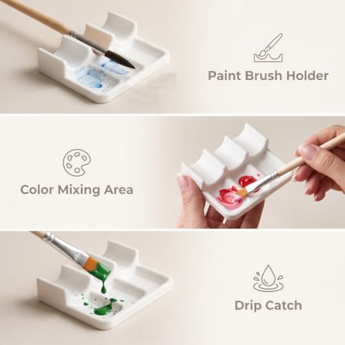 6 Slots Paint Brush Holder Watercolor Acrylic Painting Supplies