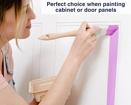 Zibra Triangle Paint Brush for Wall Corners, Doors, Cabinets and Detailed Molding, 1.25-inch, Artist Brush