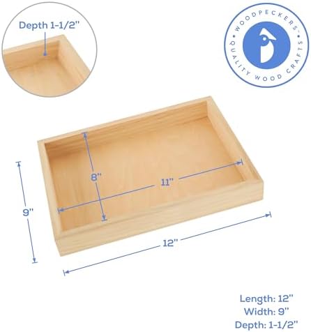 Painting Panels 9 x 12 x 1-1/2-inch, Blank Wooden Signs for Crafts, Wood Cradled Panels for Home Decor, by Woodpeckers