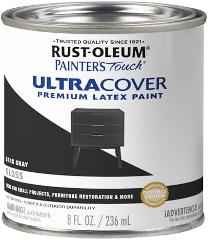 Rust-Oleum Painter's Touch Latex Brush On Paint, Gloss Dark Gray