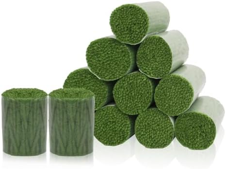 AKZYTUE 12 Rolls Latch Hook Yarn, Precut Rug Yarn for Latch Hook Kits, Crochet Yarn Bundles for Latch Hook Rug Making, DIY Tapestry Crafts for Adults & Beginners,Army Green