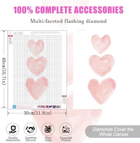 4Pack Pink Diamond Art Kits for Adults, Diamond Painting for Beginner5DDIY