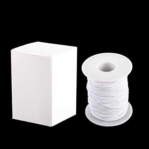 Senkary 0.8 mm White Elastic String Cord Stretchy Bracelet String Beading Thread for Jewelry Making and Bracelet Making, 109 Yards