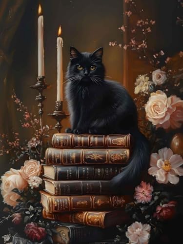 EIBEILI Cat Diamond Art Kits for Adults-Diamond Painting Kits Wall Decor