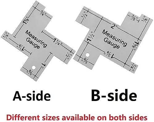 2 Pcs 2 Inch Mini Sewing Measuring Gauge Aluminium Sewing Ruler