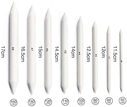 22 PCS Sketch Paper Pen Set Sketch Drawing Tools, Sketch Paper Pens Stumps Sand Paper Flexible Eraser Ergonomic Handle Double-Ended Pencil Tool, for Sketch Lover Training Drawing Students etc.