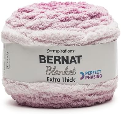 Bernat Blanket Extra Thick Perfect Phasing Chunky Yarn, Fuchsia