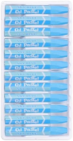 PATIKIL Sky Blue Oil Pastels, 48Pcs Soft Oil Crayons Pastels Stick Vibrant and Creamy Art Supplies Bulk for Artists Beginners Art Painting Drawing Blending Graffiti Gallery
