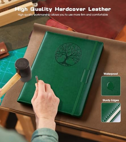 Biuwory Leather Journal Notebook,256 Thick Lined Pages,Hardcover 5.7"×8.3" | Vintage Journal for Women Men,Work,School,Business,Travel Diary,Note taking,College Ruled Writing,Daily Journaling Notebook