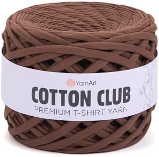 YARNART Cotton Elastic Fabric Spaghetti Premium T-Shirt Knitting Yarn for Bag Basket Cushion Crocheting Projects and Home Decor, Super Bulky (Pack of 1) (7306),