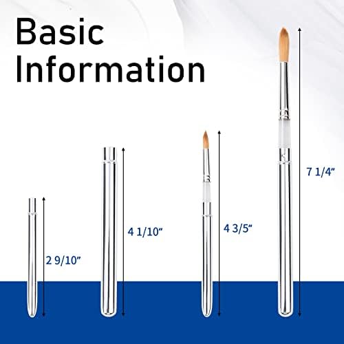 Falling in Art 2 Pcs Round Travel Paint Brush Set