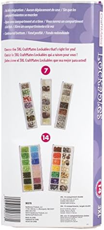 Craft Mates Craft & Sewing Supplies Organizer, 14 Locking Compartments, 3XL