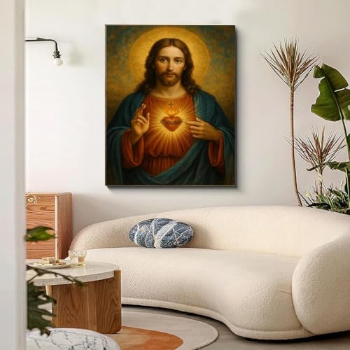 Jesus Paint by Numbers Kit for Adults Framed Canvas 12X16 in, Frameworkless