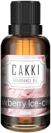 Essential Oils for Diffusers for Home, Scent-Strawberry Ice-Cream Large Size 50ml, Cakki Fragrance Oils, for Candle Making, for Soap Making, Diffuser Oil Scents