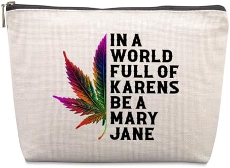 Funny Leaf Birthday Gifts for Women, Funny Gifts for Friends Travel Cosmetic Bag, Funny Birthday Gifts Christmas Farewell Graduation Friendship Gifts for Women Best Friends Sister Coworkers Bestie