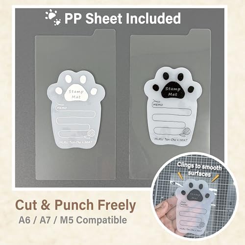 iMAT Cat Paw Stamp Mat for Wax Seals Non-Slip Silicone Mat White