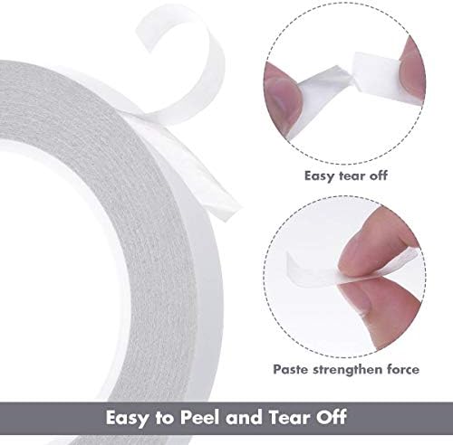 cridoz Double Sided Adhesive Tape, 9 Rolls Double-Side Craft Tape for Card Making, Scrapbooking, DIY Crafts and Office School Stationery Supplies (1/4 Inch, 25 Yards Per Rool) (Pack of 2)
