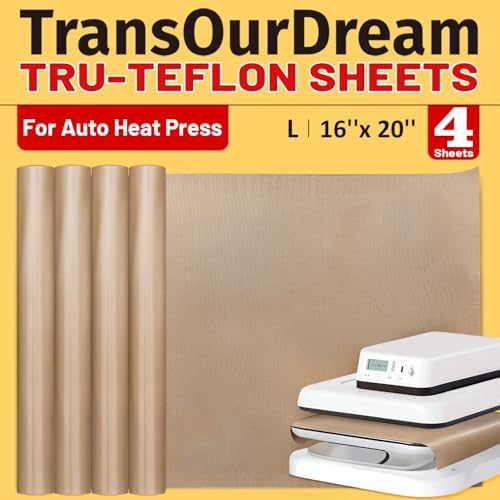 TransOurDream PTFE Teflon Sheets, 16 x 20", 4 Pack