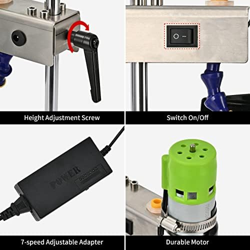 DIYAREA Bottle Cutter Electric Glass Bottle Cutting Machine 150W 6000RPM DIY Vine Bottle Cutter with 8 pcs Emery Abrasive Blade for Round/Square/Irregular Glass or Ceramic Bottles