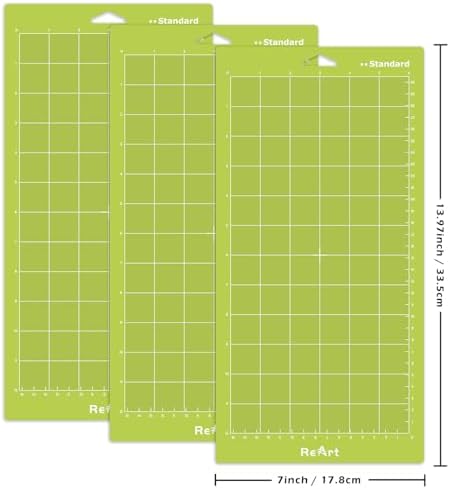 ReArt Standard Grip Adhesive Cutting Mat 6 x 12 Inch For Expression Machine - 3 Pack